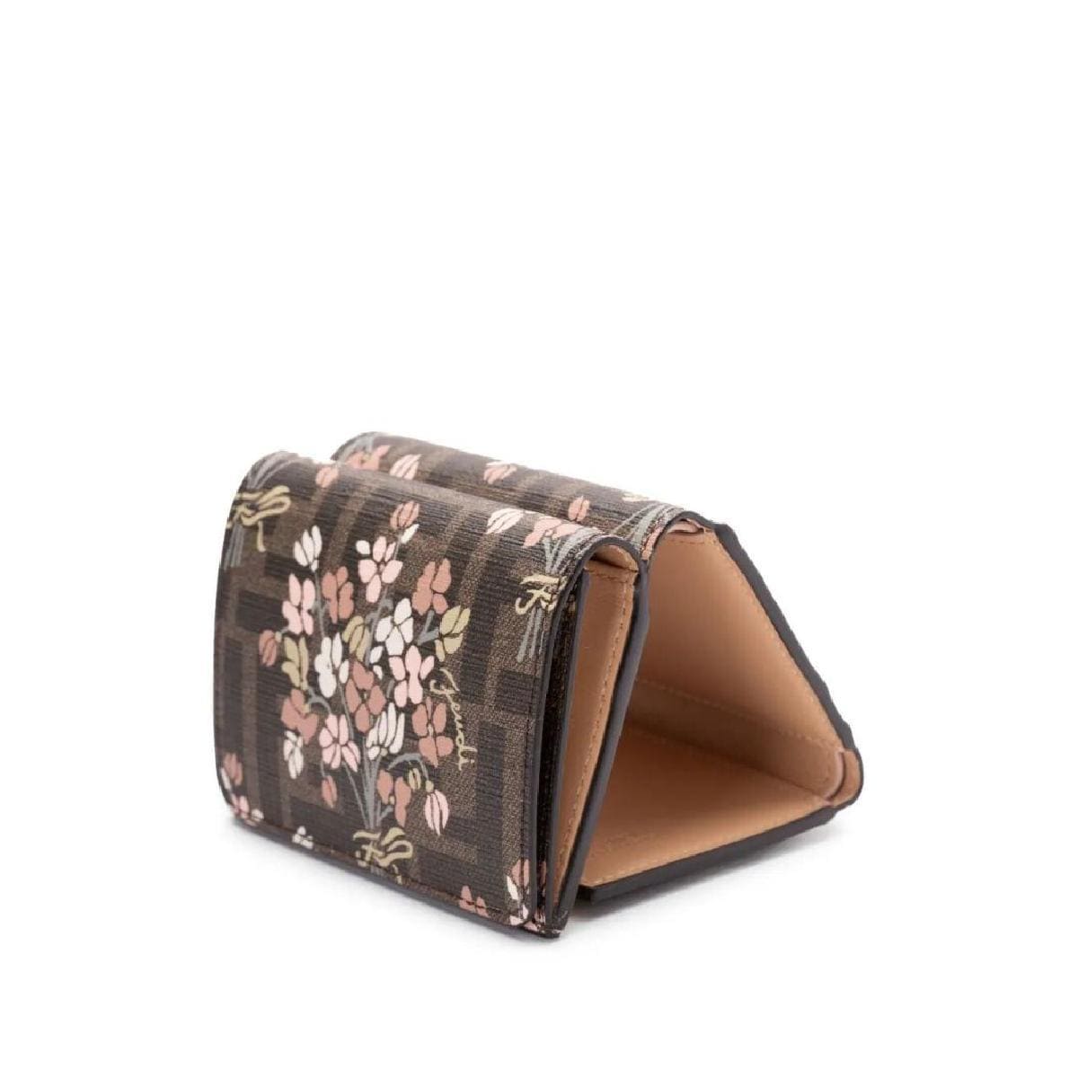 【関税＆送料込み】Fendi Flower Bouquet Ff Fabric Medium Tr 펜디 FENDI FLOWER BOUQUET FF FABRIC MEDIUM TRI FOLD WALLET