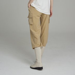 BASIC LOGO CARGO PANTS BEIGE