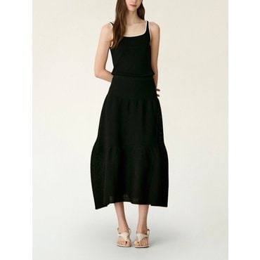 DKNY (시즌오프30%)볼륨 니트 스커트 (DW2F3KSC415L)