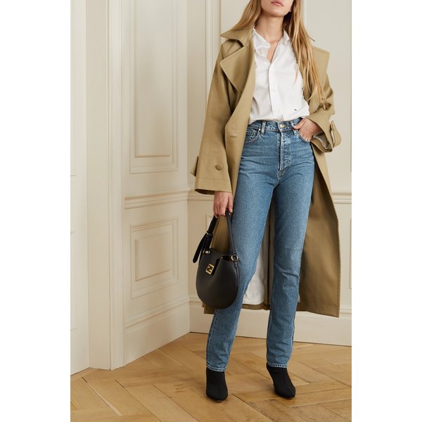 골드사인 로울러 하이웨이스트 슬림 레그 진 블루 17411127375814901