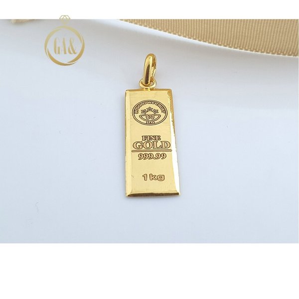 [가앤] 24k순금 슬림 골드바 목걸이 메달 펜던트 3.75g