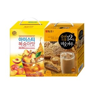  송원 복숭아 아이스티 70T +담터 슈퍼곡물 12곡 미숫가루 40T (에이드)