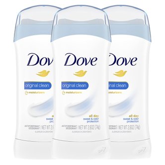  Dove 도브 오리지널 클린 데오드란트 74g 3개