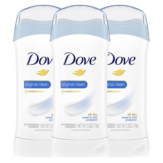  Dove 도브 오리지널 클린 데오드란트 74g 3개