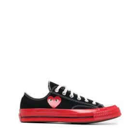 Low Top P1K123  BLACK BLACK/RED