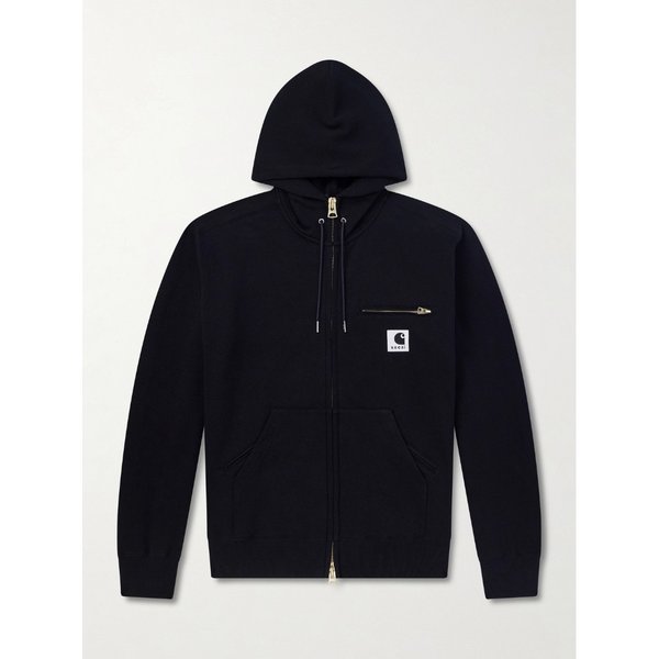 로고 아플리케 코튼 저지 집업 후드 티셔츠 46376663162959976