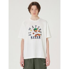 TENNIS BEAR GRAPHIC T-SHIRT WHITE