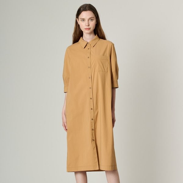 [여주점] 올앤선드리 셔츠형 소매볼륨 원피스 A3F7O671