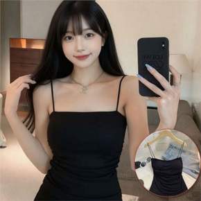 여성 Slim핏 나시 여성 민소매 탑 레이어드 쫀쫀 데일리 이너 여름 티
