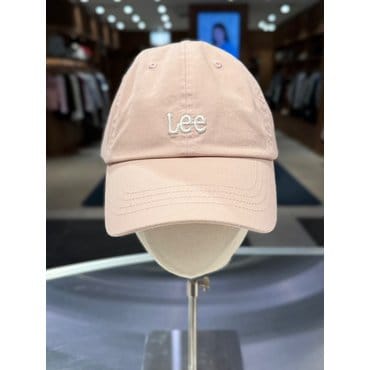 LEE 스몰 트위치로고 코튼 커브 볼캡 핑크 LE2501CA01PI