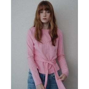 Simple Line Band Top - Pink