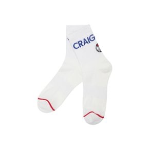 [크랙앤칼] 남성 파일 언발란스 중목양말  C263MAS701 WHITE