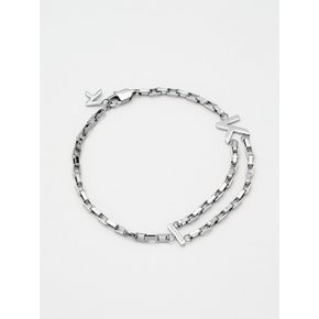 Duality Double Chain Bracelet Silver JDB21SR001M