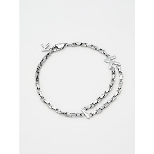 Duality Double Chain Bracelet Silver JDB21SR001M