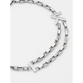 Duality Double Chain Bracelet Silver JDB21SR001M