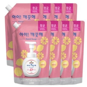 아이깨끗해 레몬 600ml 캡형 리필 x 8개 (box)