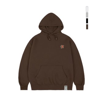 그레이버 [UNISEX]G STAR 자수 후드티_브라운