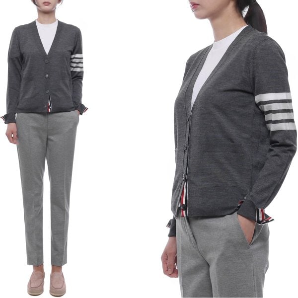 [부산점] 26SS 여성 사선 스트라이프 울 가디건 (FKC334A Y1014 035 26S)