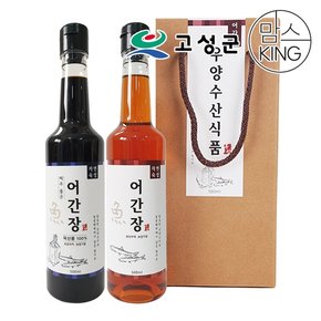 우양수산 메주품은 어간장 500ml+어간장 500ml 선물세트