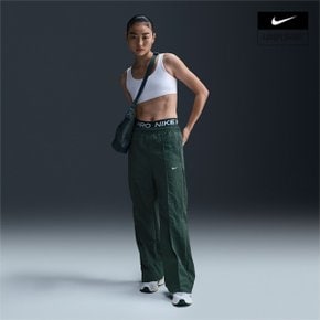 우먼스 나이키 스포츠웨어 에브리씽 우븐 미드라이즈 오픈 헴 팬츠 NIKE FQ3589-338