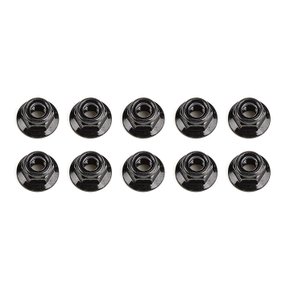 AA25945 M5 Locknuts, flanged, black