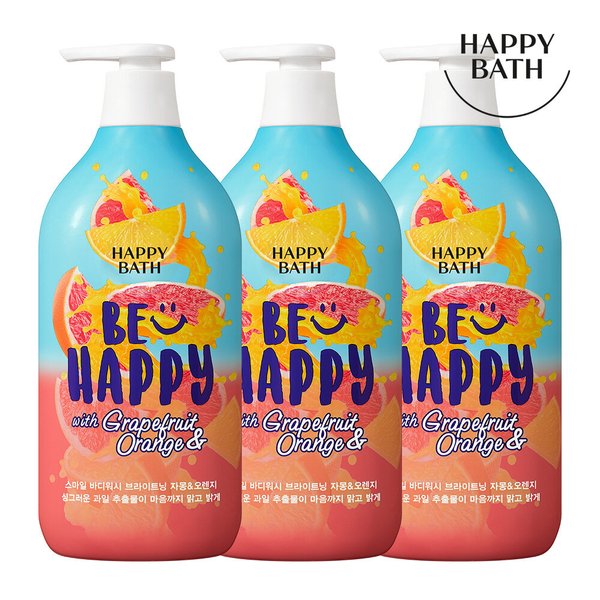 스마일 바디워시 브라이트닝 자몽오렌지 900G 3개