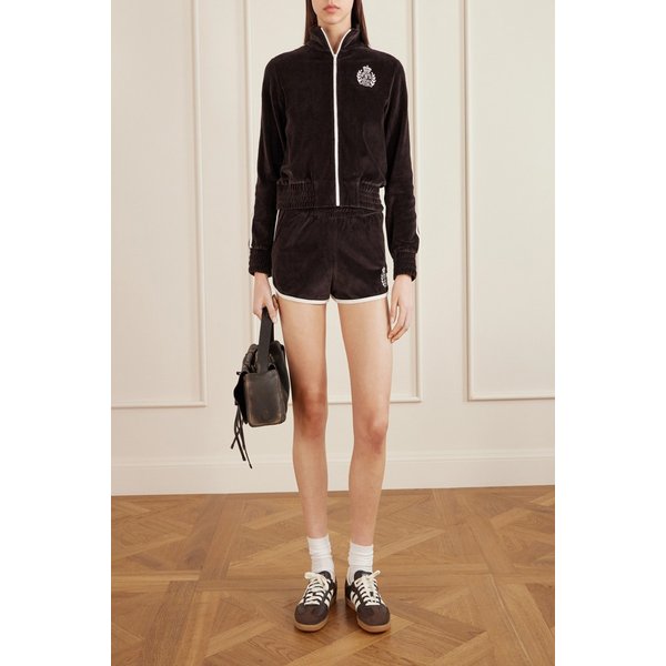 엘리오 자수 코튼 벨루어 트랙 재킷 46376663162977192