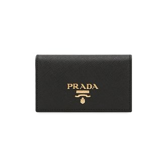 프라다 여성 사피아노 로고 블랙 카드지갑 1MC122 QWA F0002