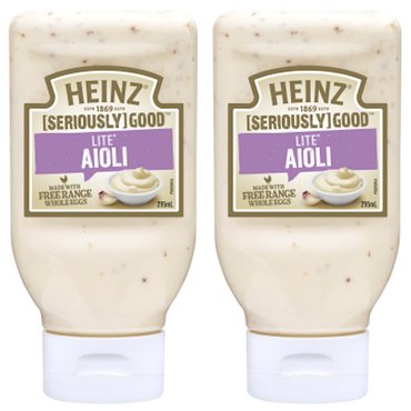  하인즈 라이트 아이올리 소스 Heinz Seriously Good Lite Aioli 295ml 2개