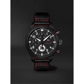 [해외배송] PILOTS TOPHATTER 오토매틱 CHRONOGRAPH 445MM CERAMIC & 레더 시계 REF B0080105204