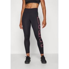 4954530 DKNY HIGH WAIST 7/8 BALANCE COMPRESSION EXPLODED LOGO - Leggings black/pink