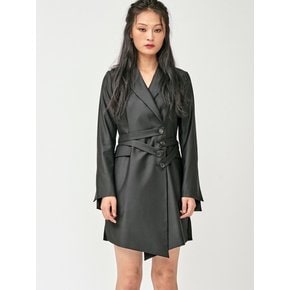 WOOL BINDED BELT COAT ONE PIECE