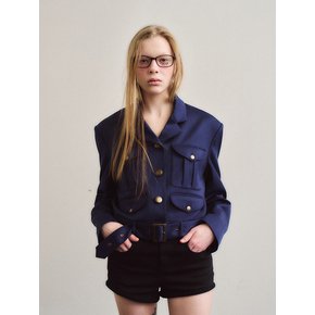 24S ROYAL NAVY BELTED JACKET