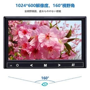 7 HDMI LCD (1024 600) HD HDMI VGA AV 인치 모니터 소형 디스플레이 × 내장 스피커가있는 터치