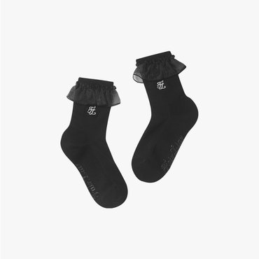 페어라이어 프릴 앵클 삭스. (블랙)