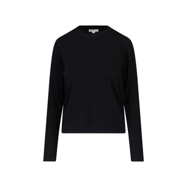 확대된 대표 제임스펄스 박시 긴소매 티셔츠 WLJ3113 BLACK