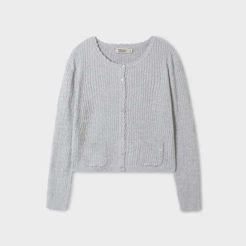 후아유 HighGauge Cotton Cable Scallop Cardigan WHCKF2491F