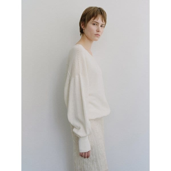 TIS CASHMERE V-NECK KNIT_4COLORS