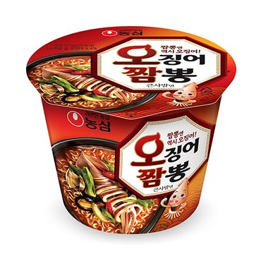  농심 오징어짬뽕 큰사발면 115g 16개