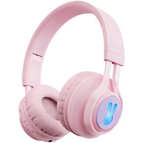 청력보호 블루투스 LED 키즈 헤드폰 핑크 DRGO-BH06CK