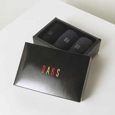 닥스 DBSS5E005BK [25SS][남성중목3족] 남성 솔리드 골지 중목 3족세트