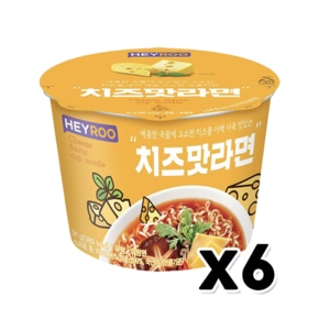 헤이루 치즈맛 라면 컵라면용기 91g x 6개