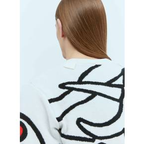 [해외배송] WALTER VAN BEIRENDONCK 탈착 카라 SIN 니트 스웨터 5011 Comb. II Milk B0110859577