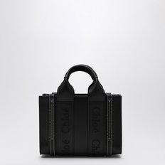 [해외배송] 끌로에 우디 리본 블랙 가죽 쇼핑 백 CHC23SP237I60 001