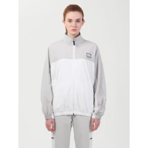 SIGNATURE WOVEN STRETCH TRACK JACKET-LIGHT GREY