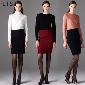 [리스트(LIST)] 톡톡한 소재 퍼펙트 레이디 H라인 포멀스커트 (택가...