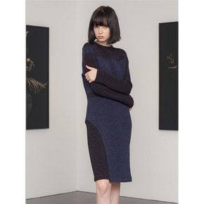 ABSTRACT CUT WOOL ONE-PIECE[A]