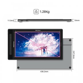 HUION Kamvas Pro16 (2.5K) 15.8 PW517 [일본 한정] 액 탭 액정 펜 태블릿 호화판 인치 개량