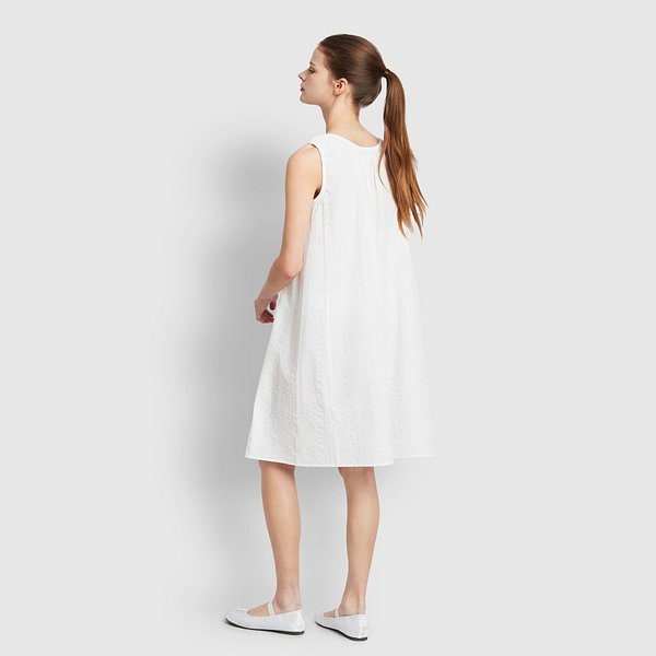 여 소프트 시어서커 민소매 파자마 원피스 J206203069001