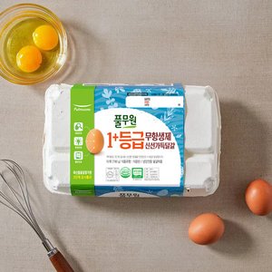 풀무원 1+등급 신선가득달걀 15개입 (대란, 780g)